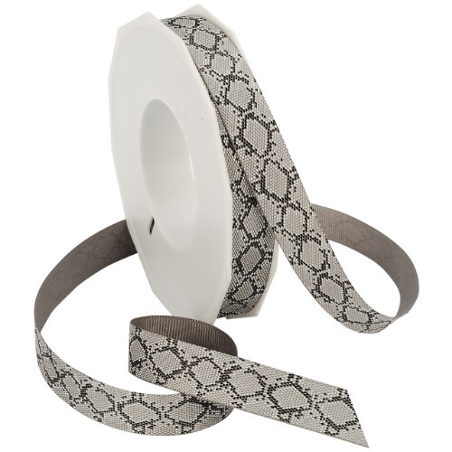 Morex Ribbon Snake Grosgrain Ribbon, 5/8-Inch by 20-Yard, Gray (05916/20-631)