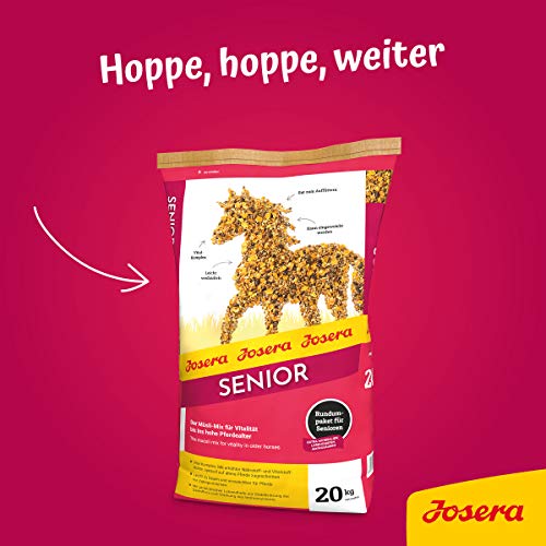 JOSERA Senior (1 x 20 kg) | PFERD SENIOR | Premium Pferdefutter für ältere Pferde | leicht verdaulich & gut zu kauen | ideal zum Auffüttern | mit Vital-Komplex | 1er Pack