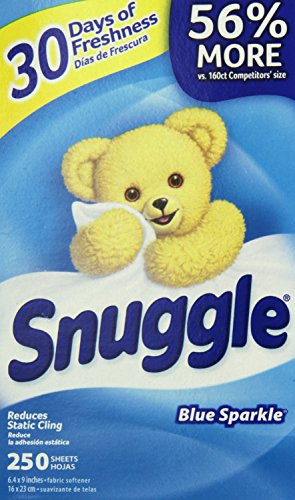 Snuggle Fresh Dryer Sheets, Blue Sparkle, 250 Count