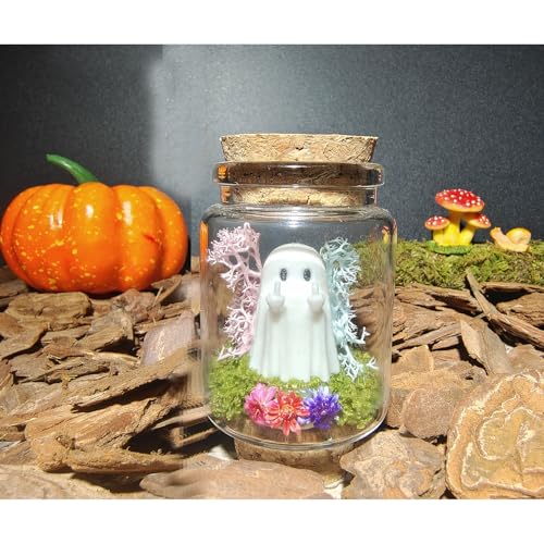 Enchanting Glowing Ghosts in a Bottle - Unique Handcrafted Spirits for Halloween Decor and Favors (Set of 3) - Image 8