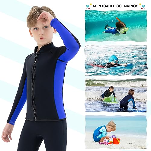 Chaqueta Top de Traje de Neopreno 3mm para Niños y Niñas para Natación y Surf miniatura 2