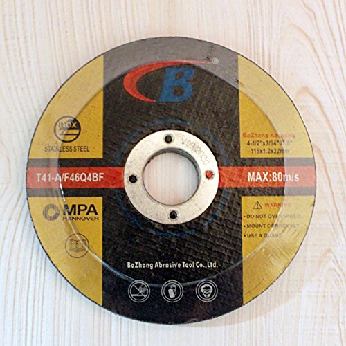 10 Pcs, Cut-off Wheel, B, 4.5" x .045" x 7/8-Inch Cutting Wheels, Double Reinforced Fiber Flat Grinding Wheel Aggressive Cutting Blades for Stainless Steel and Metal, for Grinders, MPA Certification - Thumbnail 2