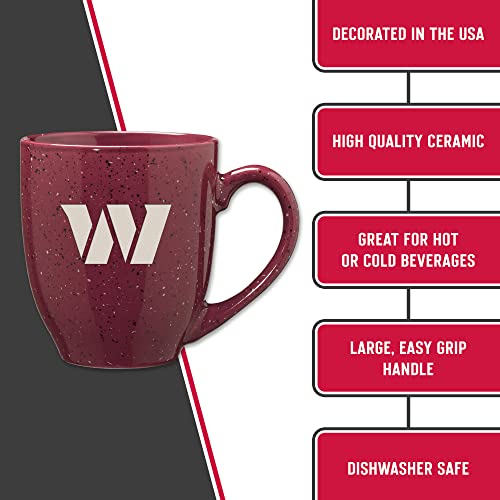 Image of Rico Industries NFL Football 16 oz Team Color Laser Engraved Speckled Ceramic Coffee Mug
