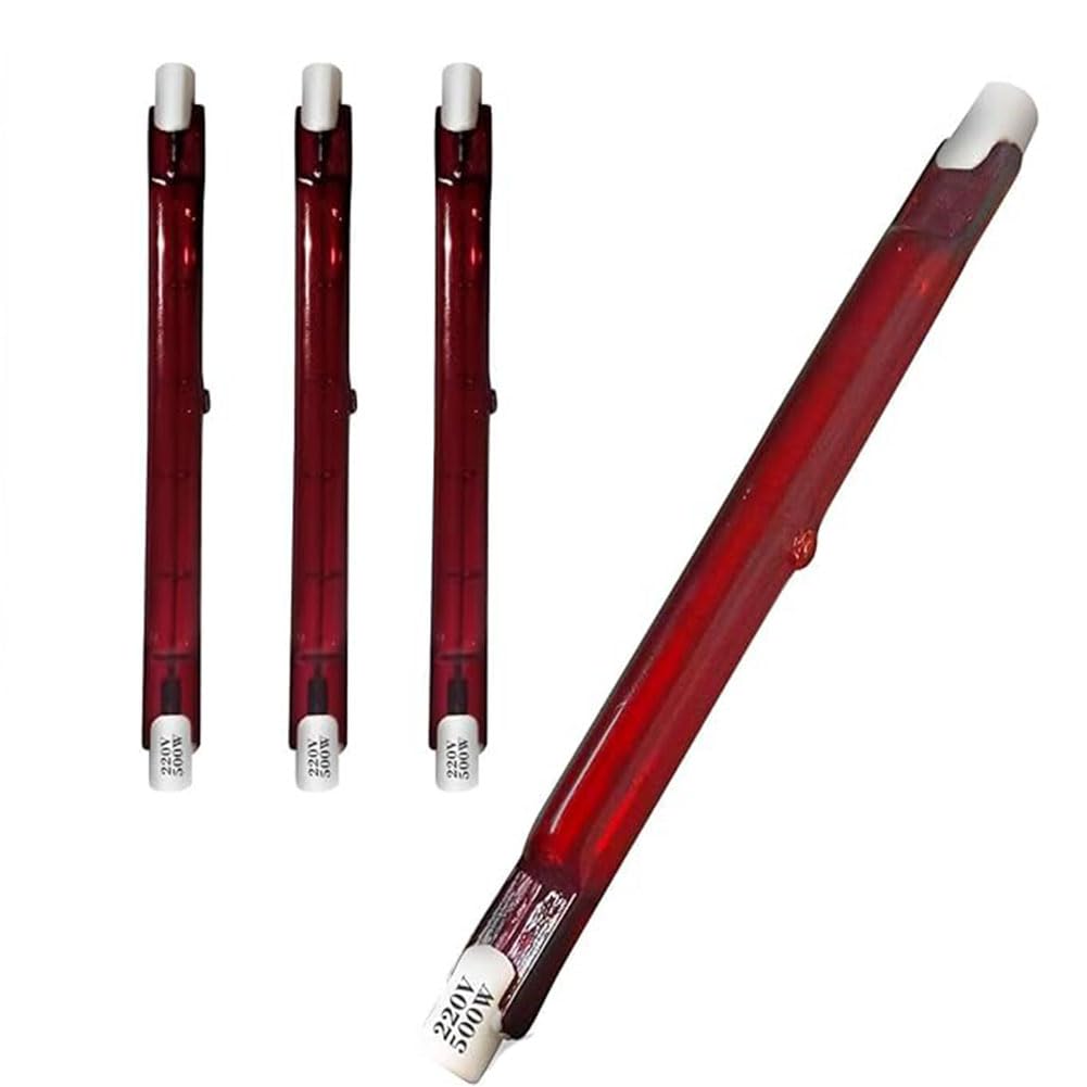 Generico 3confezioni Lampadina alogena R7S da 254 mm1000 W 1000 lmtu boan golo del Fascio 360 ° J-Type R7S Lampada lineare Lampadine infrarossi Pressione Doppia estremità,118mm,200W 3 Packs