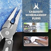 BIBURY 21 in 1 Multitool, Geschenke für Män, Langlebig Titanbeschichtete Edelstahlzange mit Klappmesser, Säge und Schraubendreherset, Multifunktionswerkzeug für Outdoor, Camping, Reparieren-Titanium – Ansicht 2