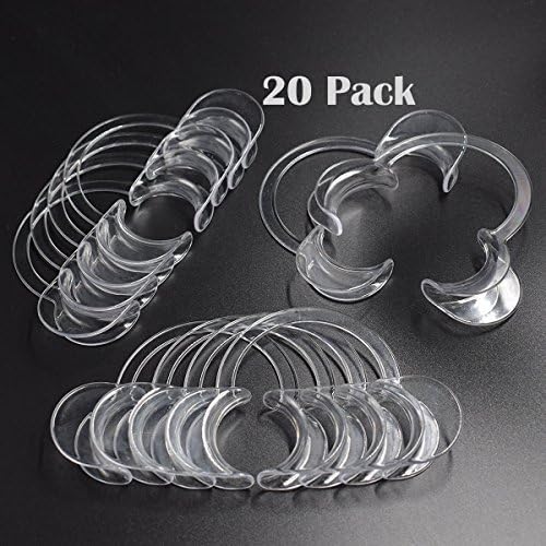 Standard Dental Mouth Opener (Set of 20 Pieces) - Cheek and Lip Retractor - Clear Medium Size