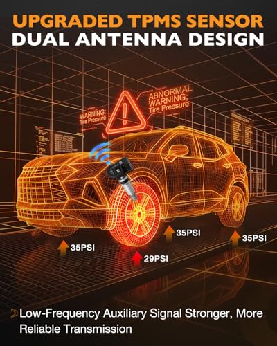 Capteurs TPMS préprogrammés Hyundai Kia Genesis - Pack de 4 pour la pression des pneus - 5