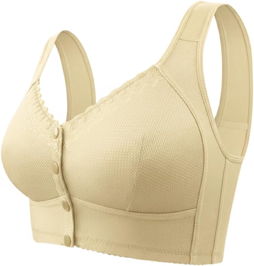 ONLYSTORY Bras for Women No Underwire Comfortable Full Coverage Front Closure Bralettes Wireless Wirefree Everyday Bras