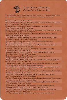 Loose Leaf Oghams / Celtic Tree Alphabet Quick Reference Sheet - Living Magick (Living Magick Learning Card Series) Book