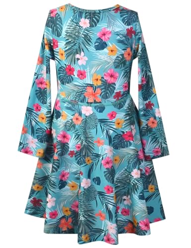 Perfashion Matching Girls&Dolls Sleeveless/Long Sleeve A-Line Dresses Unicorn Festival Skirts2