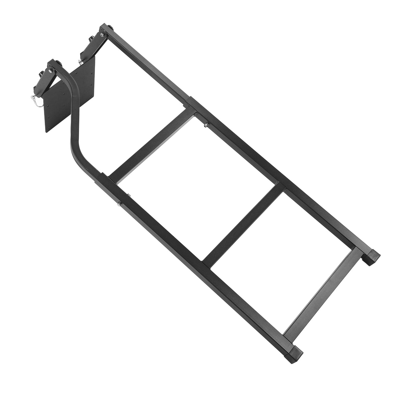 Échelle de Hayon de Camion Pliable Universelle en Fer pour la Plupart des Camionnettes, échelle de Hayon Réglable avec Vis Hexagonales en Acier Inoxydable, capacité de 300 LB,