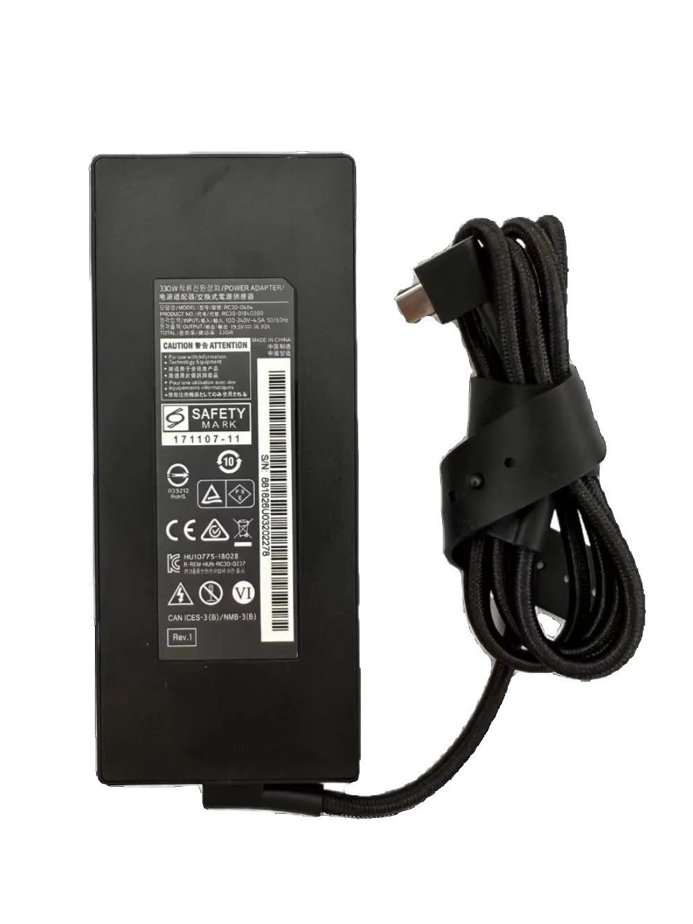 330W GaN Charger for Razer Blade 16/18 RZ09-0483 RZ09-0484 RTX 4080/4090 Gaming Laptop RC30-0484 RC30-04840200 AC Power Supply(Without Cord)
