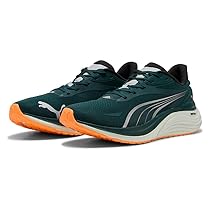 Puma Electrify Nitro 4 – Scarpe da Corsa su Strada, da Uomo, Colore: Verde Terrain-Heat Fire, Fuoco di Calore del Terreno Verde, 48.5 EU
