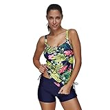 ▷▷Único diseño:Sujetador inalámbrico y extraíble, diseñado para un ajuste contemporáneo y fácil combinan con sus Tankini Bottoms.