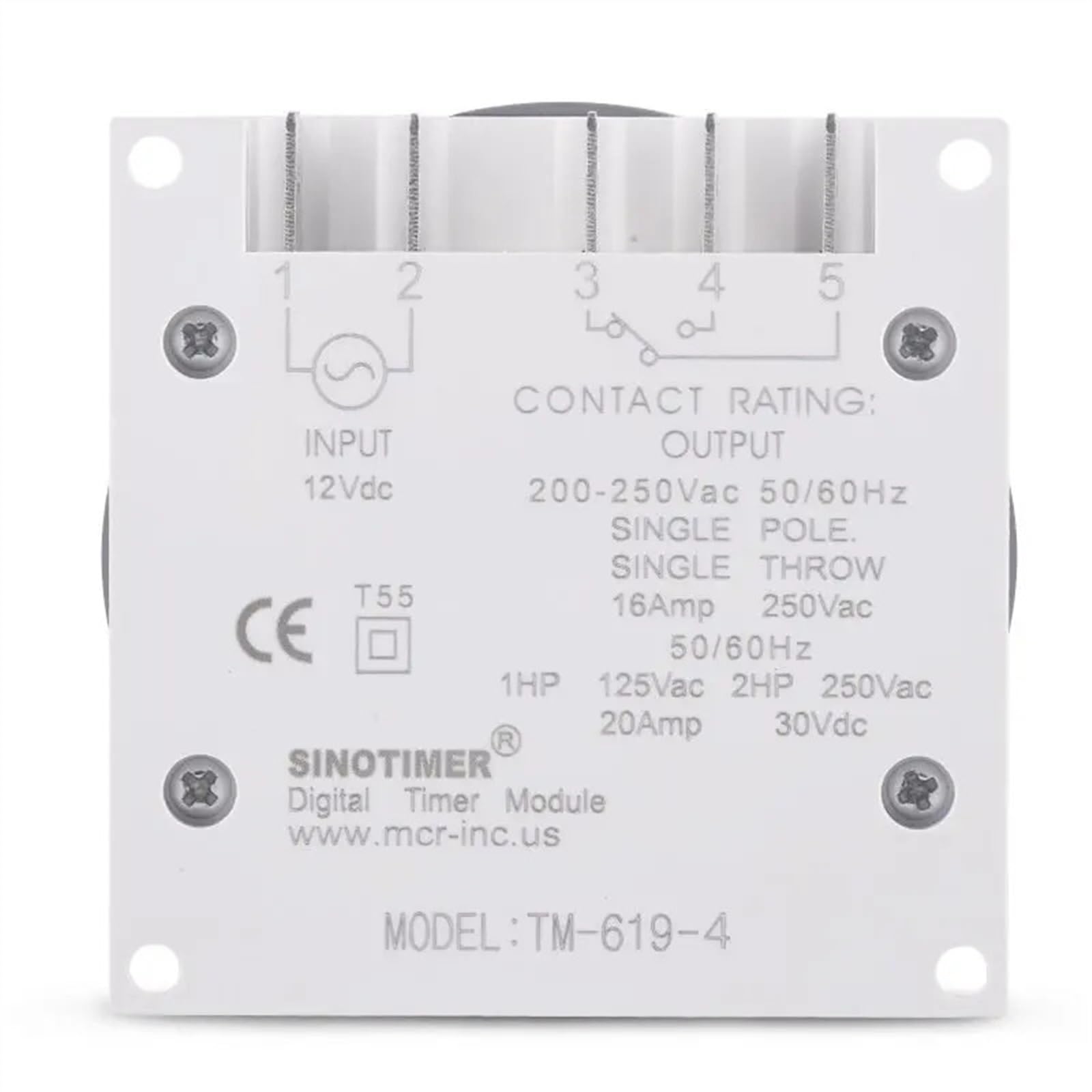 Interruptor Temporizador Digital programable semanal de 12 V CC con Cubierta Impermeable y relé en el Interior
