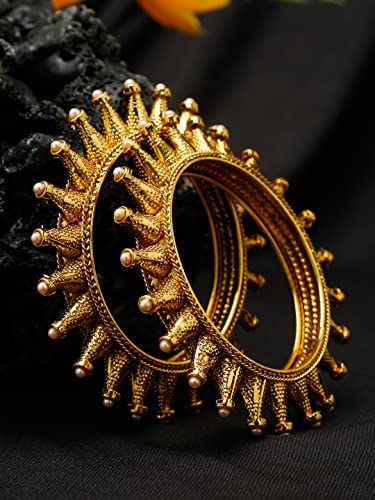 Antique Plated Stylish Traditional Bangles Set