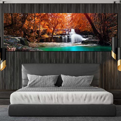 Toile coucher de soleil plage mer 30x90 cm sans cadre pour decoration murale de chambre