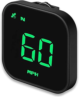 Digital GPS Speedometer, Car Universal HUD Head Up Display with Speed MPH, Compass Driving Direction, Fatigue Driving Reminder, Overspeed Alarm Trip Meter, for All Vehicle (G4S-Green)