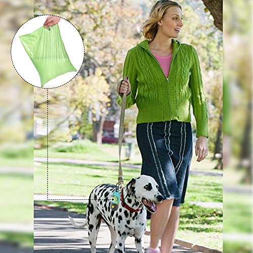 2 Pack Dog Poop Bag Dispenser with Built-in LED Flashlight, Pet Waste Bag Holder for Leash with Carabiner Clip for Lead Leash, 2 Rolls Leak-proof Doggy Waste Bags for Dog Walking, Blue,Eliamo