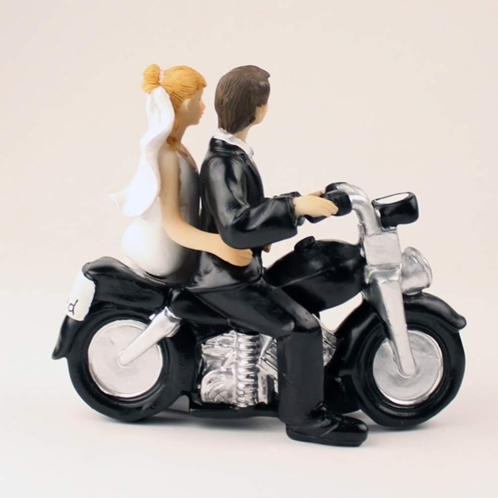 Hochzeitstortenfigur Brautpaar aus Kunstharz für Hochzeitsfeier | Tortenaufsatz Dekoration, für Feierlichkeiten, Formstabil und Farbbeständig