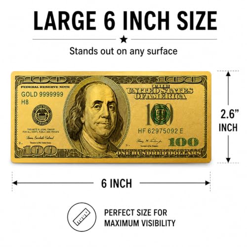$100 US Dollar Bill Iman Refrigerador 6 Pulgadas NYC miniatura 4