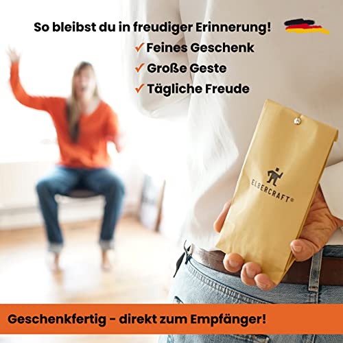 ELBERCRAFT® Schlüsselanhänger Leder WOHNMOBIL der Schlüssel Organizer für deine Schlüsseltasche keychain made in Germany braun Gravur schwarz