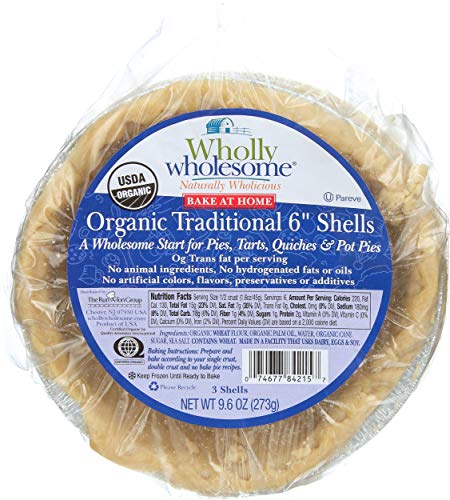 Wholly Wholesome, Pie Crust Traditional Organic 6 Inch, 9.6 Ounce
