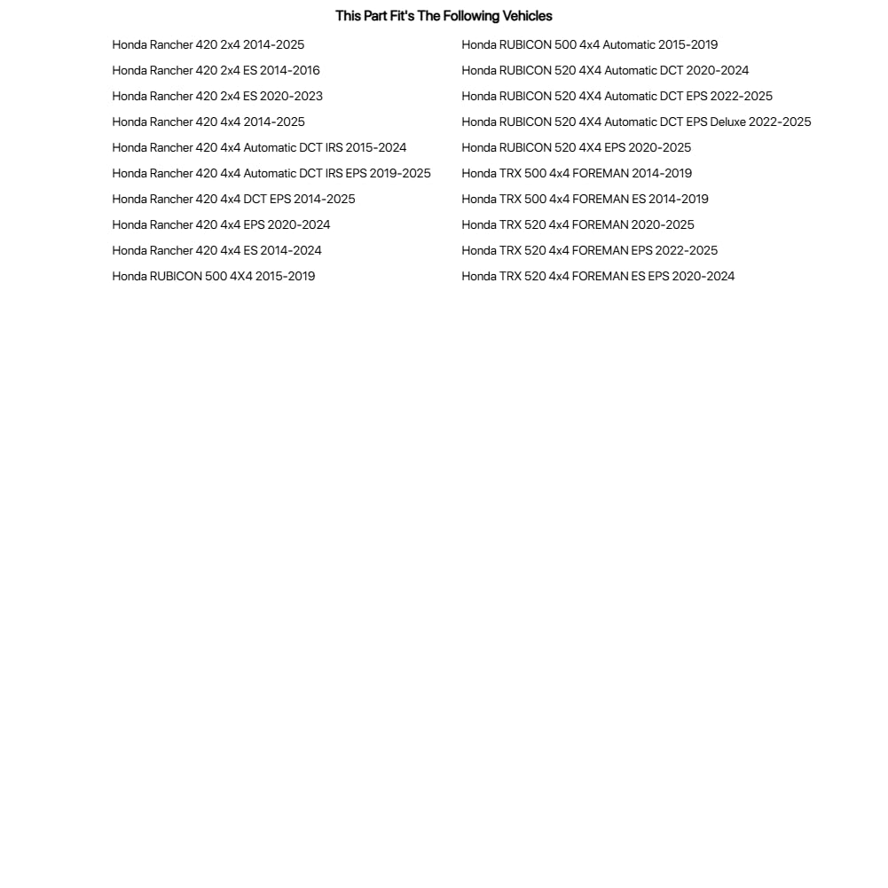 Tusk Winch with Wire Rope and Mount Plate 2500 lb. For Honda RUBICON 520 4X4 Automatic DCT 2020-2024