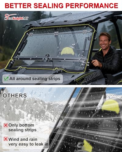 Image of StarknightMT 14-18 RZR 900 /XP 1000 UTV Flip Up Windshield Scratch Resistant