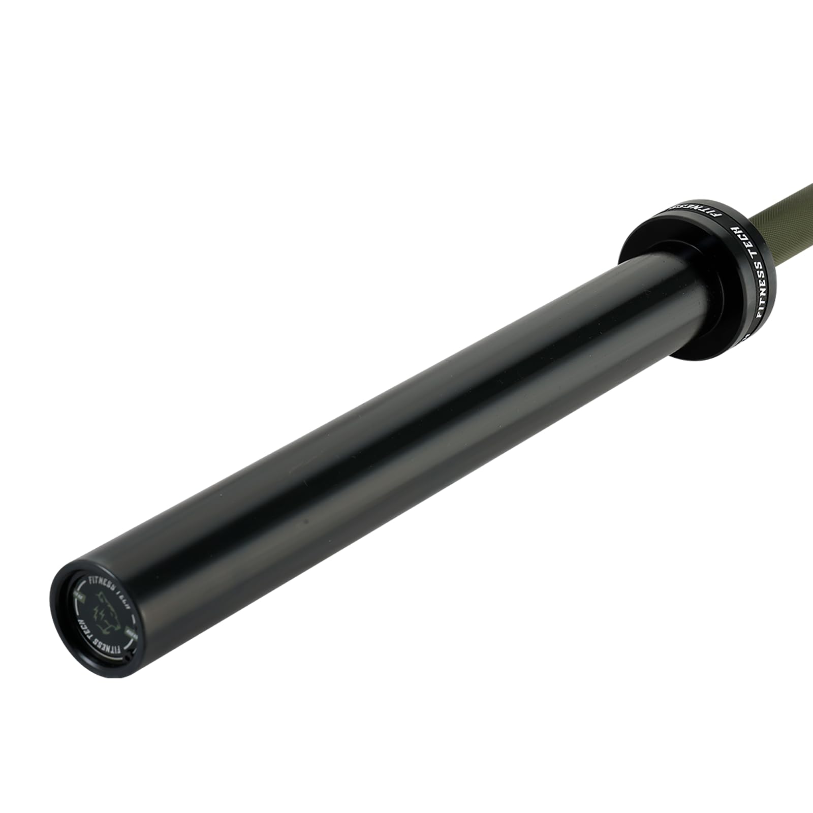 Barra Olímpica Verde 2.2 m – 50 mm – 8 Rodamientos – Carga Máx. 454 kg – Acero Cromado – Powerlifting, Halterofilia, Crosstraining – Fitness Tech