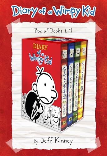 Diary of a Wimpy Kid Box of Books 1-4: Diary of a Wimpy Kid, Rodrick Rules, The Last Straw, and Dog Days (Diary of a Wimpy Kid Box Set)