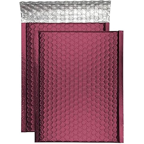 ProLine Matte Metallic Bordeaux Wine Red Bubble Padded Mailers 4x8 Inch Self Seal Padded Envelopes (25) Cover