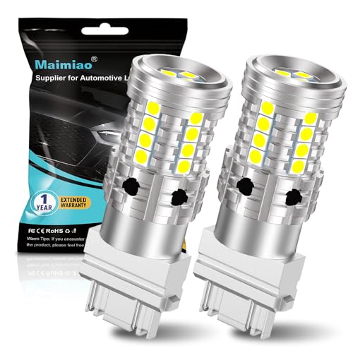 UPXSXT 2pcs ampoules LED blanches pour feux stop arrière 3157, 4157 3057 3157A 3457 4057 T25 P27/7W 12V-24V 27SMD super lumineuses de rechange