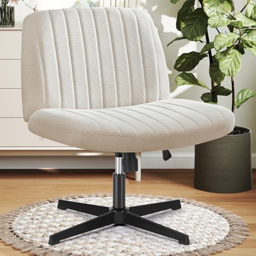 DUMOS Desk Chair No Wheels, Criss Cross Chair Wide...