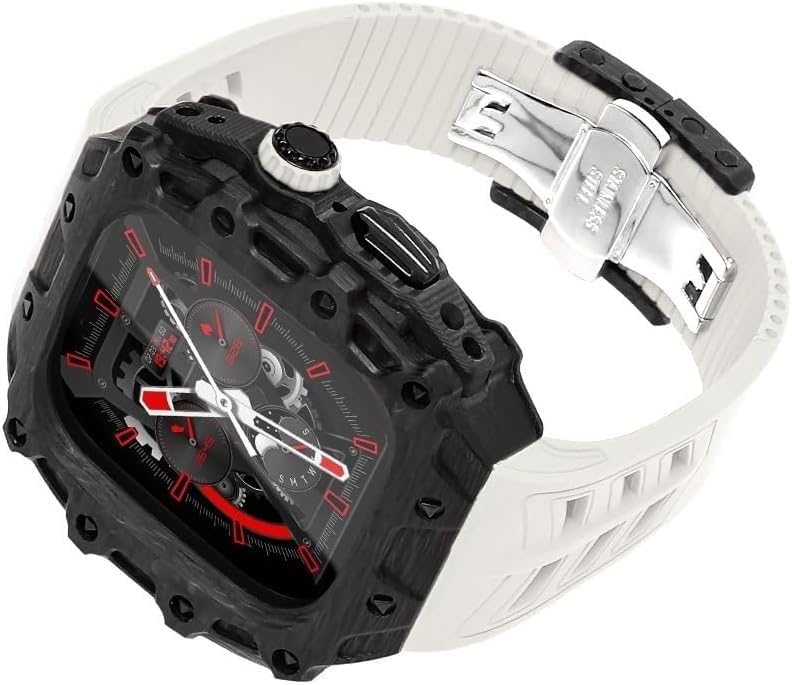 Boîtier de montre en fibre de carbone + kit Starp Mod pour Apple Watch Ultra 49 mm