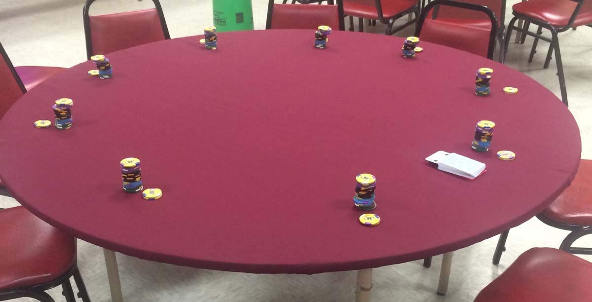 Playezze Felt Poker Table Cover for 36, 48, 60, or 72 Round Table Made to Order in USA (red) 48 inch Round