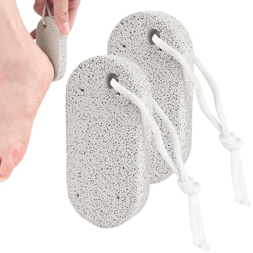 Piedra Pómez Para Pies, Exfoliador de Pies, 2 Unidades de Suavizante Natural de Piedra Pómez Resistente para Manos Codos y Talones