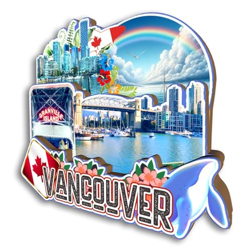 Imán decorativo redondo Vancouver 3-4 pulgadas miniatura 2