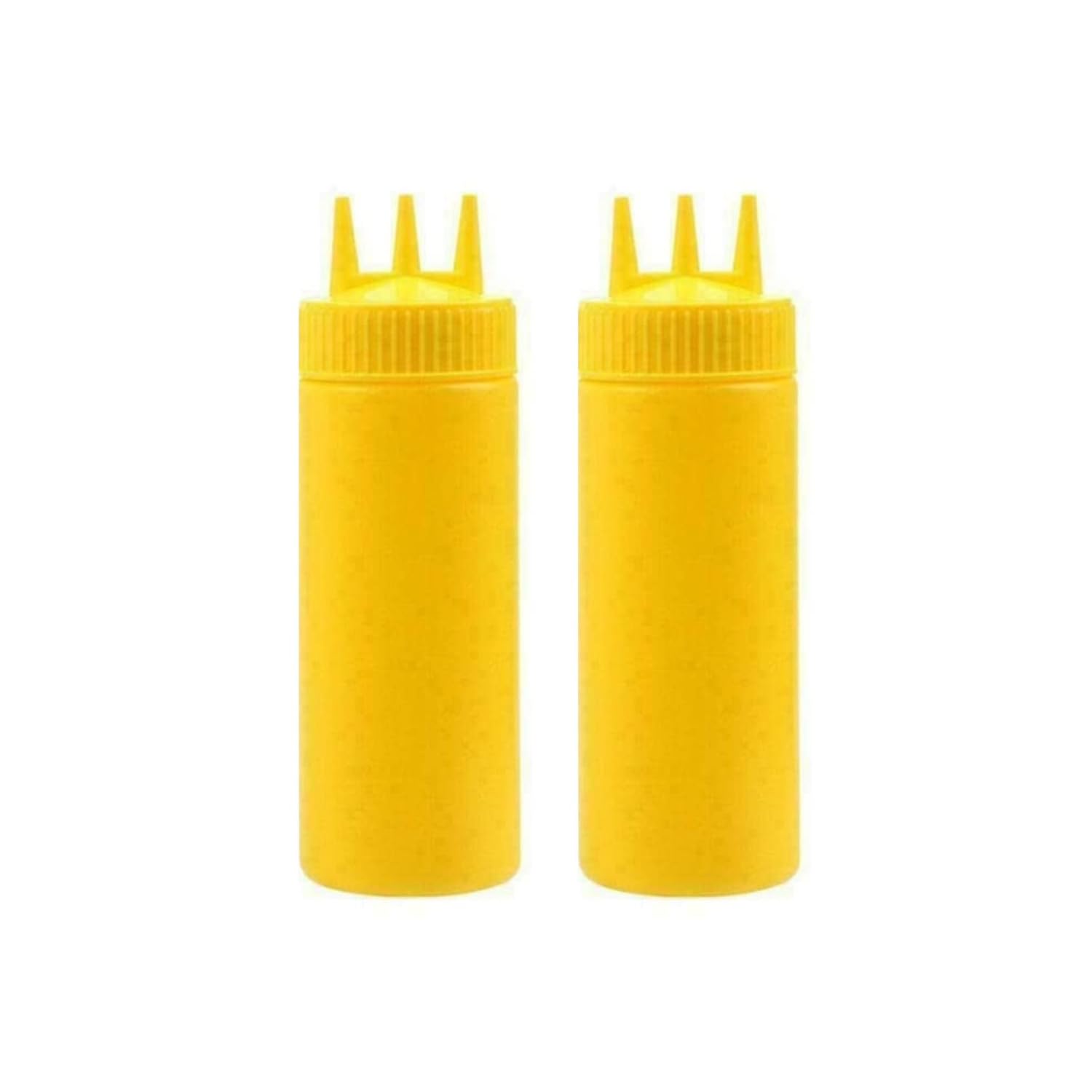 3 Holes Squeeze Bottle Condiment Dispenser for Sauce Ketchup Oil Vinegar 500ml, Pack of 2