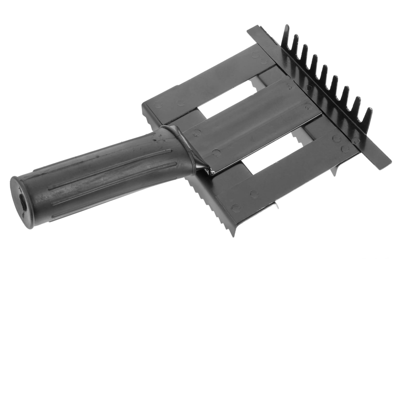 TOBBOMEY Metal Grooming Rake Horse Hair Cleaning Brush Long Handle Pet Horse Hair Comb for Farm