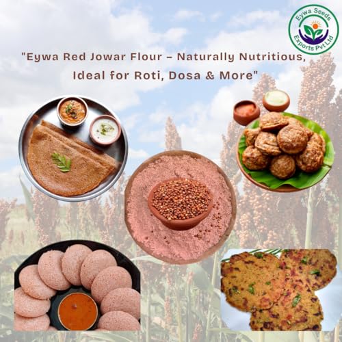 Image of Eywa Seeds & Exports Pvt Ltd Organic Red Sorghum Flour(2 Kg) /Red Cholam /Jowar /Jonna /Jola For Eating & Cooking|Produce Of India From Organic Farms