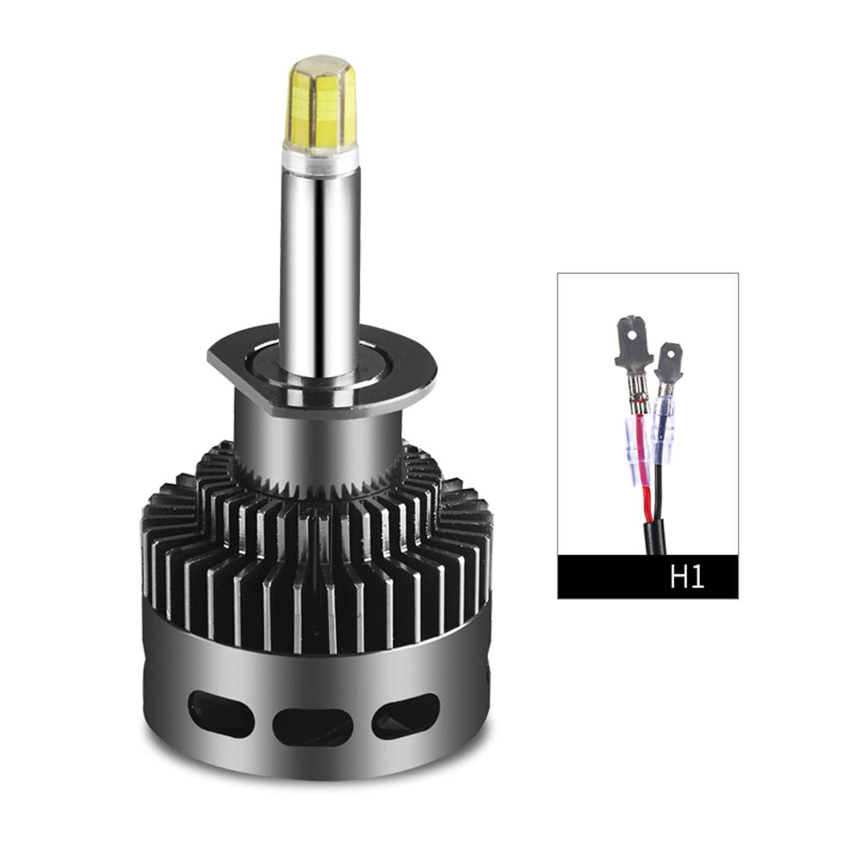 X8 Csp 6 Lados Led Faros Bombillas H1 H7 9005/9006 9012 D Serie 100W 14400Lm 3D 360 Grados Lámpara De Niebla 6500K - H1