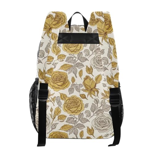 Vintage Floral White Flowers Clear Backpack for Women Boys Backpacks for Girls Large Plastic Approved Bag3