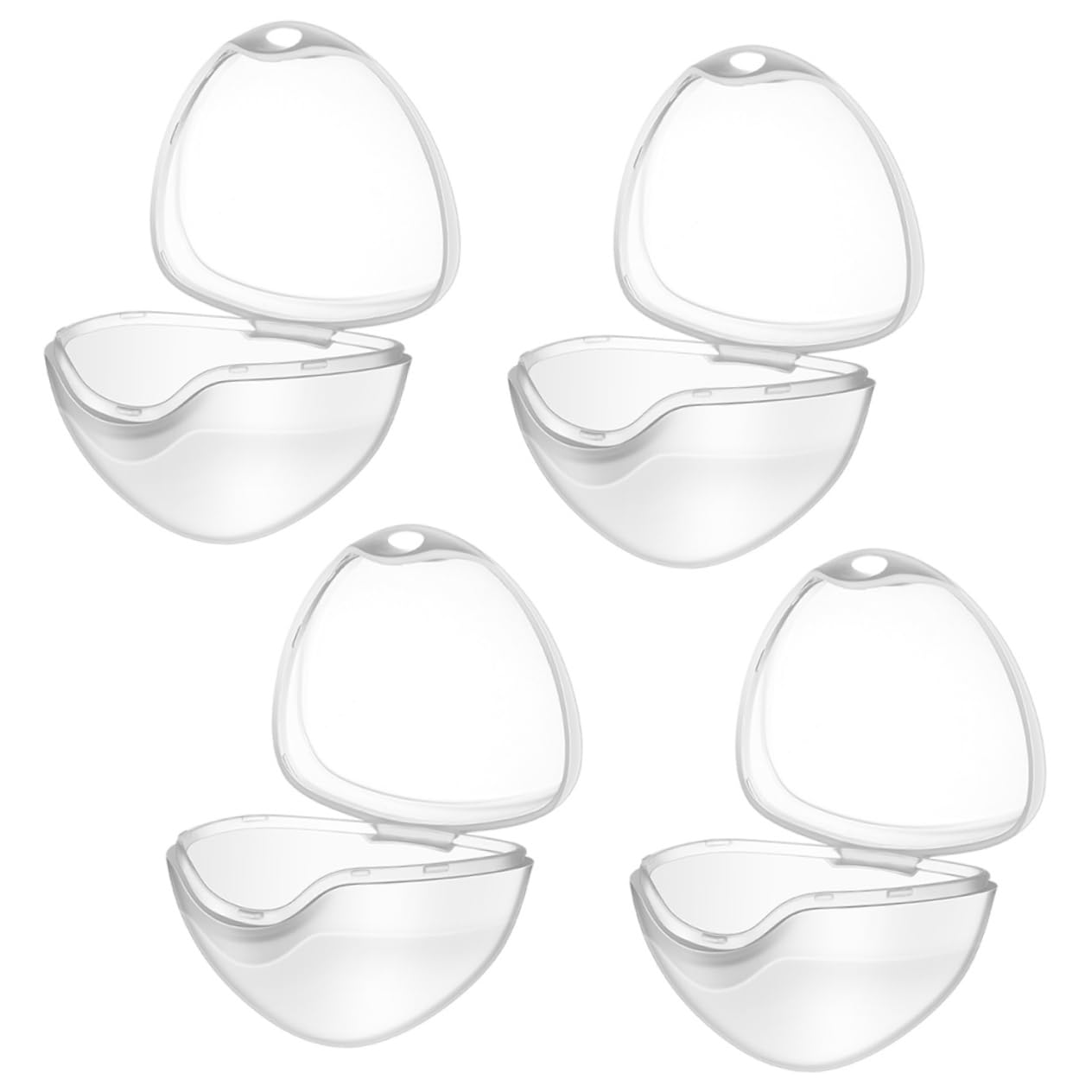 ERINGOGO 4pcs Storage Boxes Portable Clip Containers for Pacifiers Clips Safe Easy to Use Suitable for Major Brands