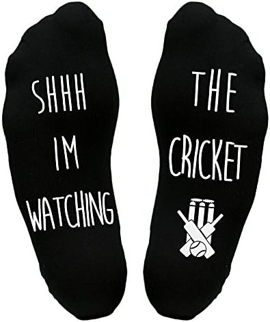 Tee Monkey Watching Cricket Sole Socks Lover Funny Joke Gift Idea Him Boyfriend Husband Dad