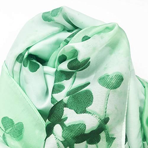 Patrick Francis Shamrock Green/White Spring Fashion Scarf, Irish Outfit Accessory2