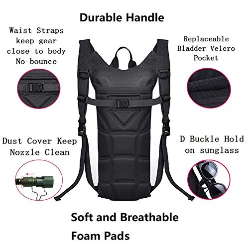 Atbp Tactical Water Hydration Pack Camel Backpack Hydration Carrier Backpack,3L Water Bladder Backpack,Military Class,Leakproof For Running Jogging Cycling Hiking #TOP3