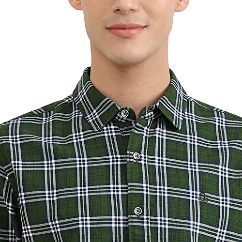 Image of UNITED COLORS OF BENETTON Men's Checkered Slim Fit Shirt