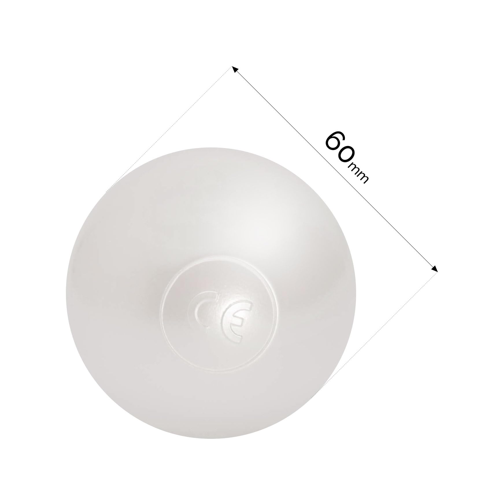 MISIOO Piłki do basenu z piłkami, 150 sztuk, piłki basenowe, średnica 6 cm, plastikowe piłki wyprodukowane w 100% z LDPE, zabawka dla niemowląt