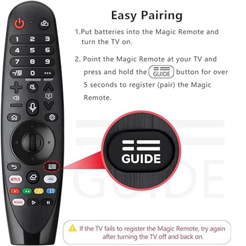 Image of Lambcare Magic Remote Control Compatible for LG LED TV with Netflix and Prime Video Hot Keys and Voice Command• Includes Free 1-Year Warranty